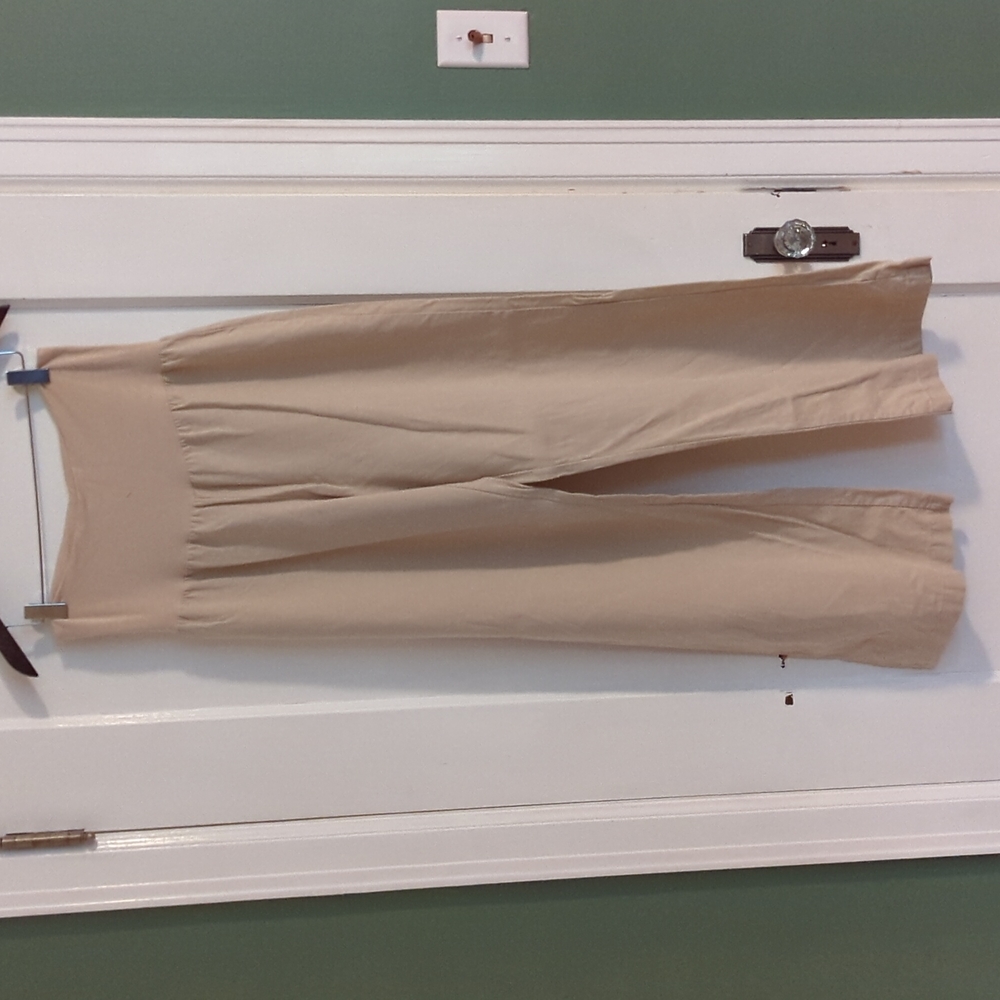 Pinkblush linen maternity pants